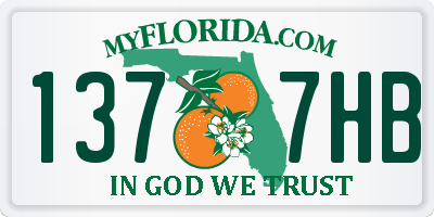 FL license plate 1377HB
