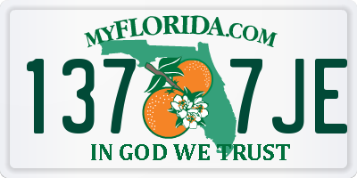 FL license plate 1377JE