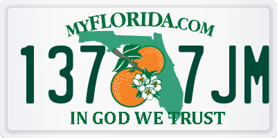 FL license plate 1377JM