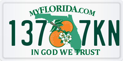FL license plate 1377KN