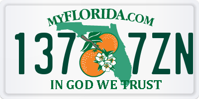 FL license plate 1377ZN