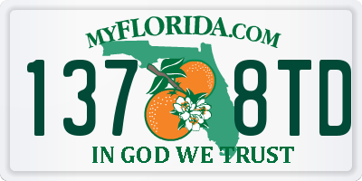 FL license plate 1378TD