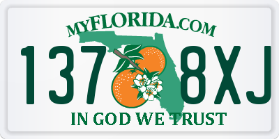 FL license plate 1378XJ