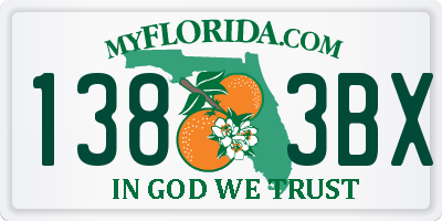 FL license plate 1383BX