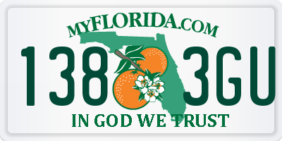 FL license plate 1383GU