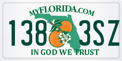 FL license plate 1383SZ
