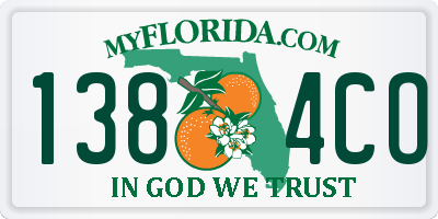 FL license plate 1384CO