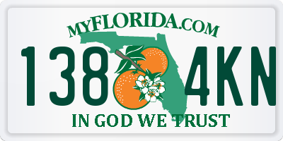 FL license plate 1384KN