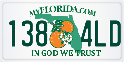 FL license plate 1384LD