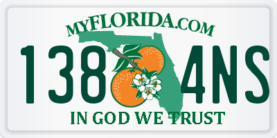 FL license plate 1384NS