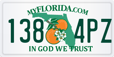 FL license plate 1384PZ