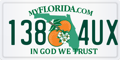 FL license plate 1384UX