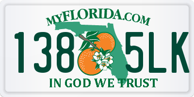 FL license plate 1385LK