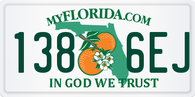 FL license plate 1386EJ