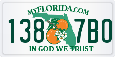FL license plate 1387BO