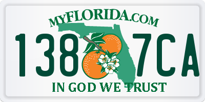 FL license plate 1387CA