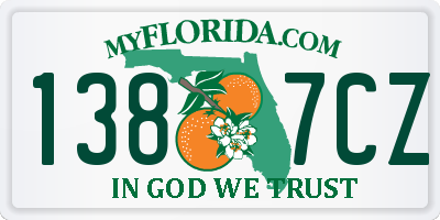 FL license plate 1387CZ