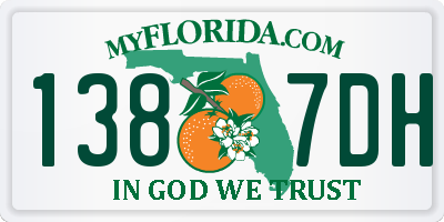 FL license plate 1387DH