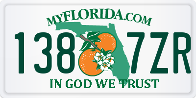 FL license plate 1387ZR