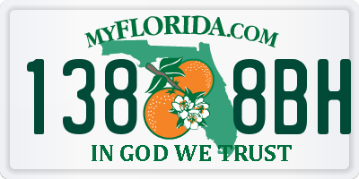 FL license plate 1388BH