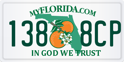FL license plate 1388CP