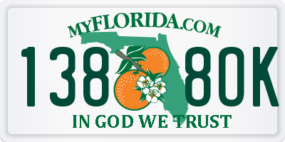 FL license plate 1388OK