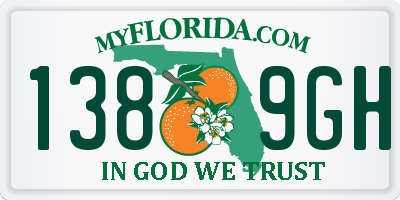 FL license plate 1389GH