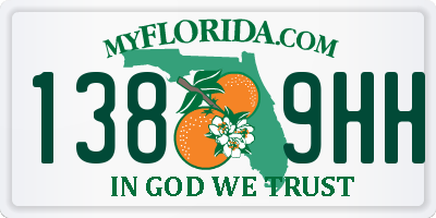 FL license plate 1389HH
