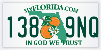 FL license plate 1389NQ