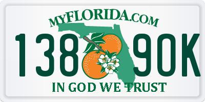 FL license plate 1389OK