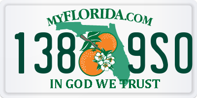 FL license plate 1389SO