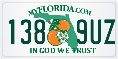FL license plate 1389UZ