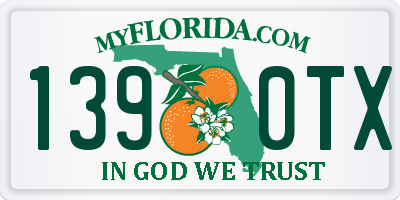 FL license plate 1390TX