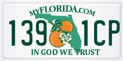FL license plate 1391CP