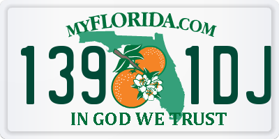 FL license plate 1391DJ