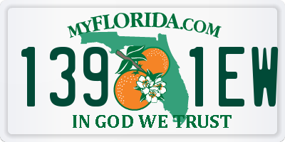 FL license plate 1391EW