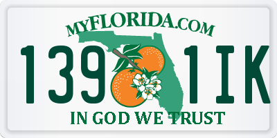 FL license plate 1391IK