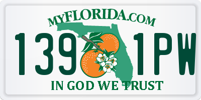 FL license plate 1391PW