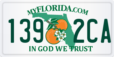 FL license plate 1392CA
