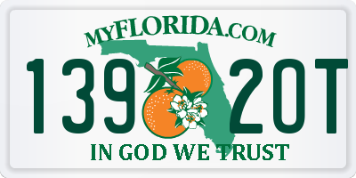 FL license plate 1392OT