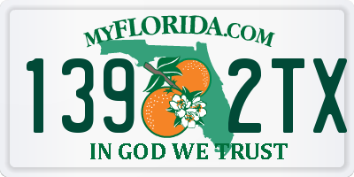 FL license plate 1392TX