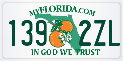 FL license plate 1392ZL