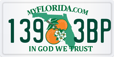 FL license plate 1393BP