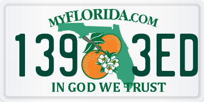 FL license plate 1393ED