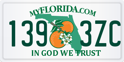 FL license plate 1393ZC