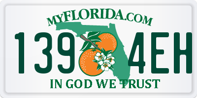 FL license plate 1394EH