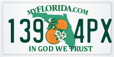 FL license plate 1394PX
