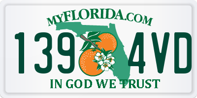 FL license plate 1394VD