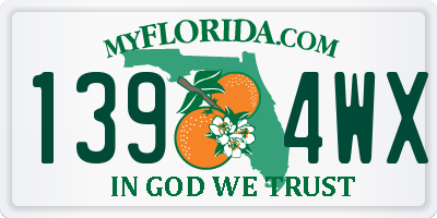 FL license plate 1394WX