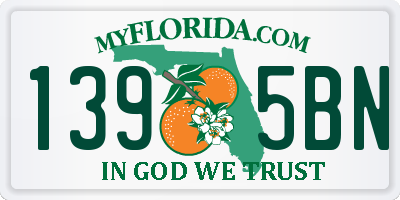 FL license plate 1395BN